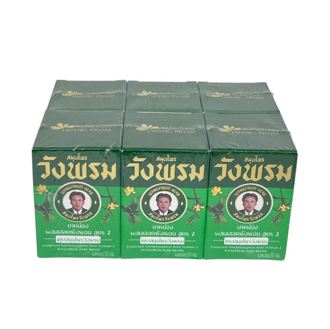 WANG PROM Thai Herb Balm (Green) (50 g x 6)