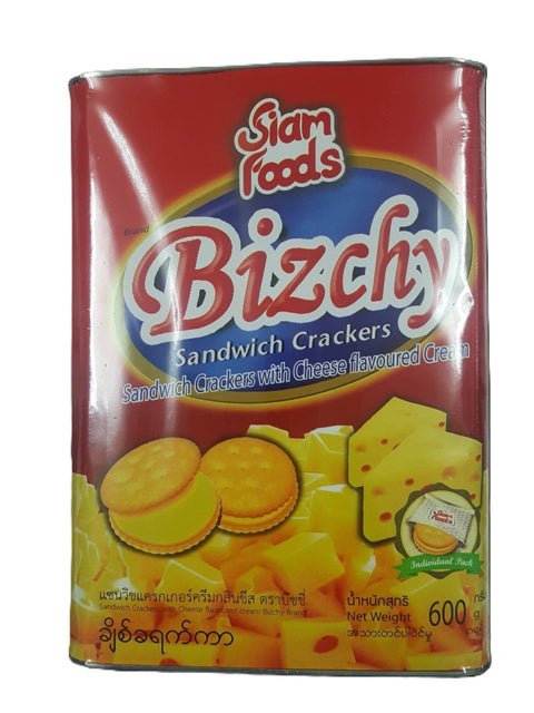 SF Bizchy Sandwich Crackers With Cheese Flavoured Cream (600 g)