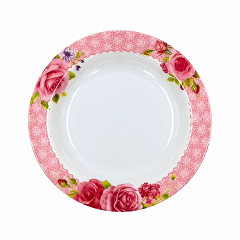 Fiber Plate (Flower Printed)