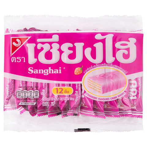 Sanghai Strawberry Flavour Wafer (34 g)
