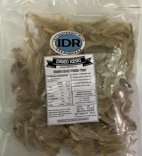 Dried Keski Corica Soborna (ငါးဖြူလေးခြောက်) (150 g)
