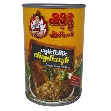 Hti Mi Gwi Pounded fish Paste Green Chilli (ငရုတ်သီးစိမ်း ငပိချက်အနှစ်) (Big) (350 g)