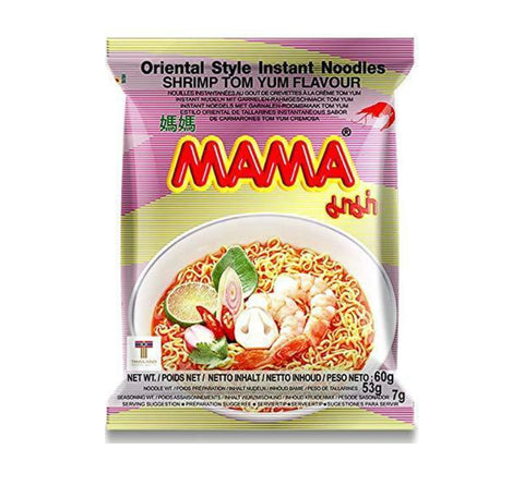 Mama Instant Noodle Shrimp Tom Yum Flavour Myanmar (55 g)