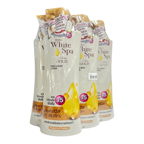 Mistine White Spa Swiss Gold Brightening Serum Lotion (400 ml x 6)