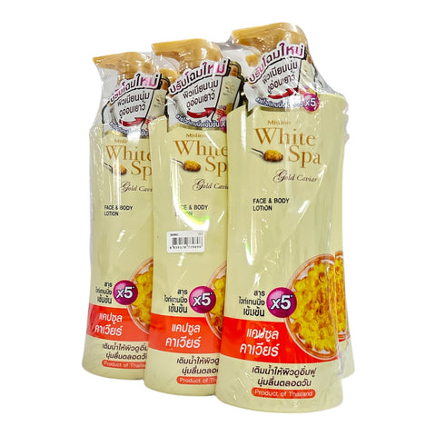 Mistine White Spa Gold Caviar Brightening Lotion (400 ml x 6)