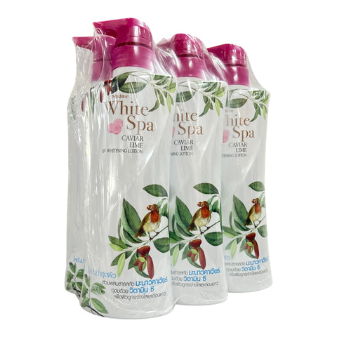 Mistine White Spa Caviar Lime UV Whitening Lotion (400 ml x 6)