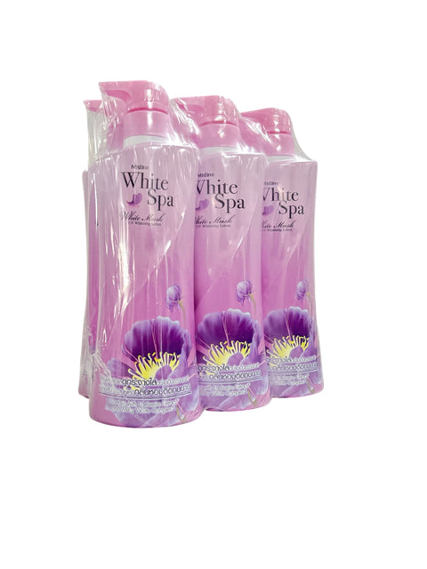 Mistine White Spa White Musk UV Whitening Lotion (400 ml x 6)