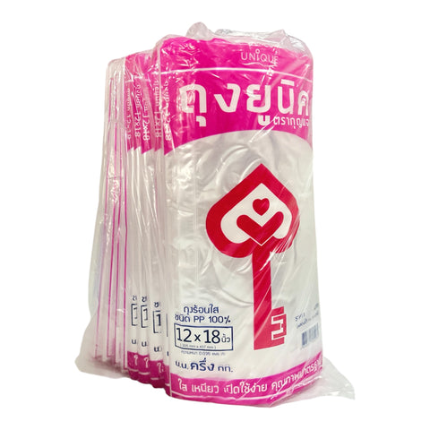 Unique Clear Plastic Bag (12 x 18 in)