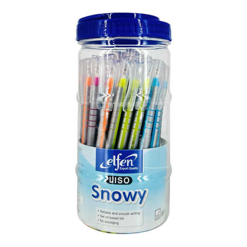 Elfen Liso Snowy Ballpoint Pen (50 Pcs)