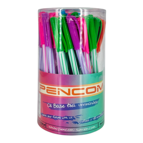Pencom Oil Base Gel (DF06) Ballpoint Pen (50 Pcs)