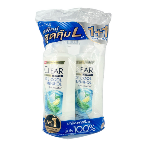 Clear Anti-Dandruff Ice Cool Menthol Shampoo (350 ml x 2)