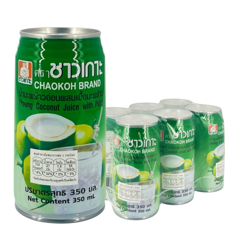 Chaokoh Young Coconut Juice With Plup (350 ml)