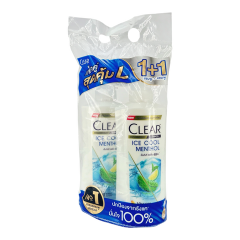 Clear Anti-Dandruff Ice Cool Menthol Shampoo (350 ml x 2)