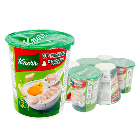 Knorr Instant Rice Porridge Chicken Flavour CUP (32 g x 6)