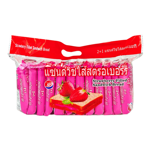 Shenghua Strawberry Flavoured Filled Sandwich Bread (40 g x 12)