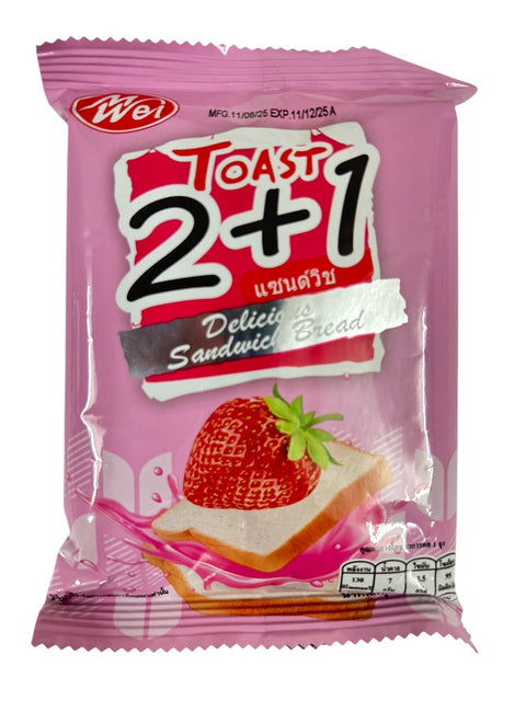Meiwei Strawberry Filled Sandwich Bread (40 g)