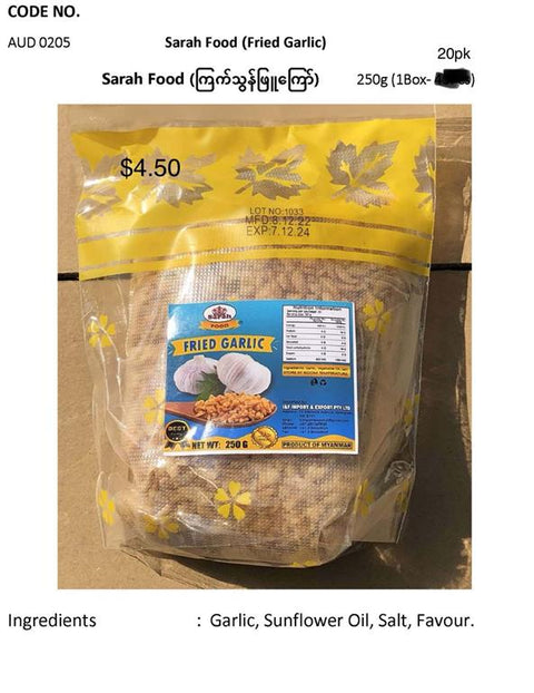 Sarah Food Fried Garlic (250 g)