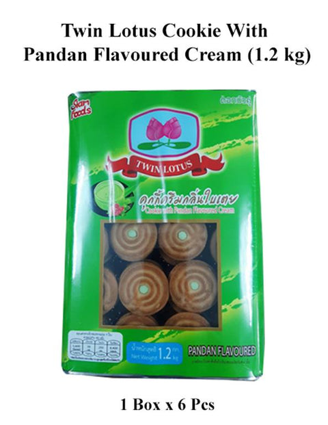 Twin Lotus Cookie With Pandan Flavoured Cream (1.2 kg)