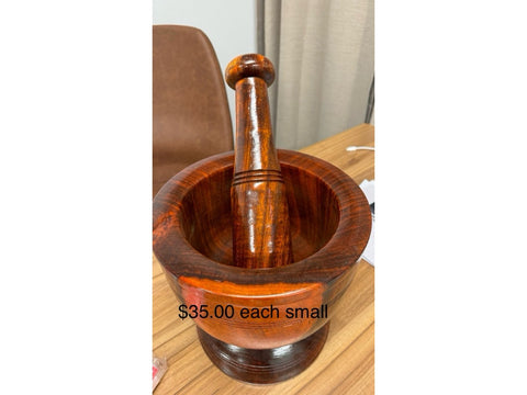 Wooden Mortar & Pestle (9")